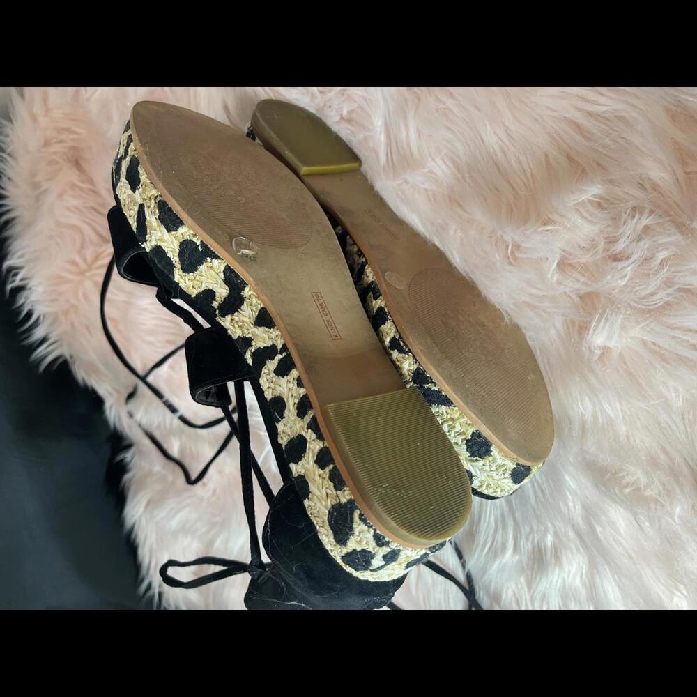 SALE! Vince Camuto Size 8.5/39 Kellia Espadrille Platform Sandals Animal Print - Picture 3 of 8